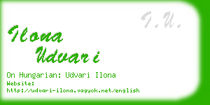 ilona udvari business card
